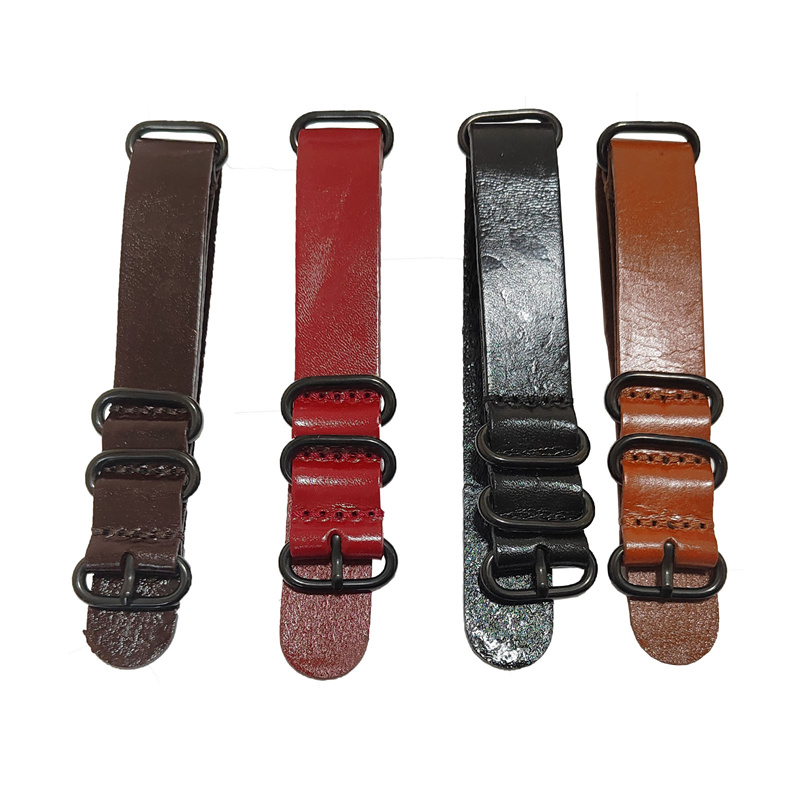 22mm Crazy Horse Oiled Leather One-Piece Military Watch Strap Metal Adapters for Casio GShock MIL-Shock DW-5600 DW-6900 G-5700 GA-100 GDF-100 GL-7200 GLS-5600 Series